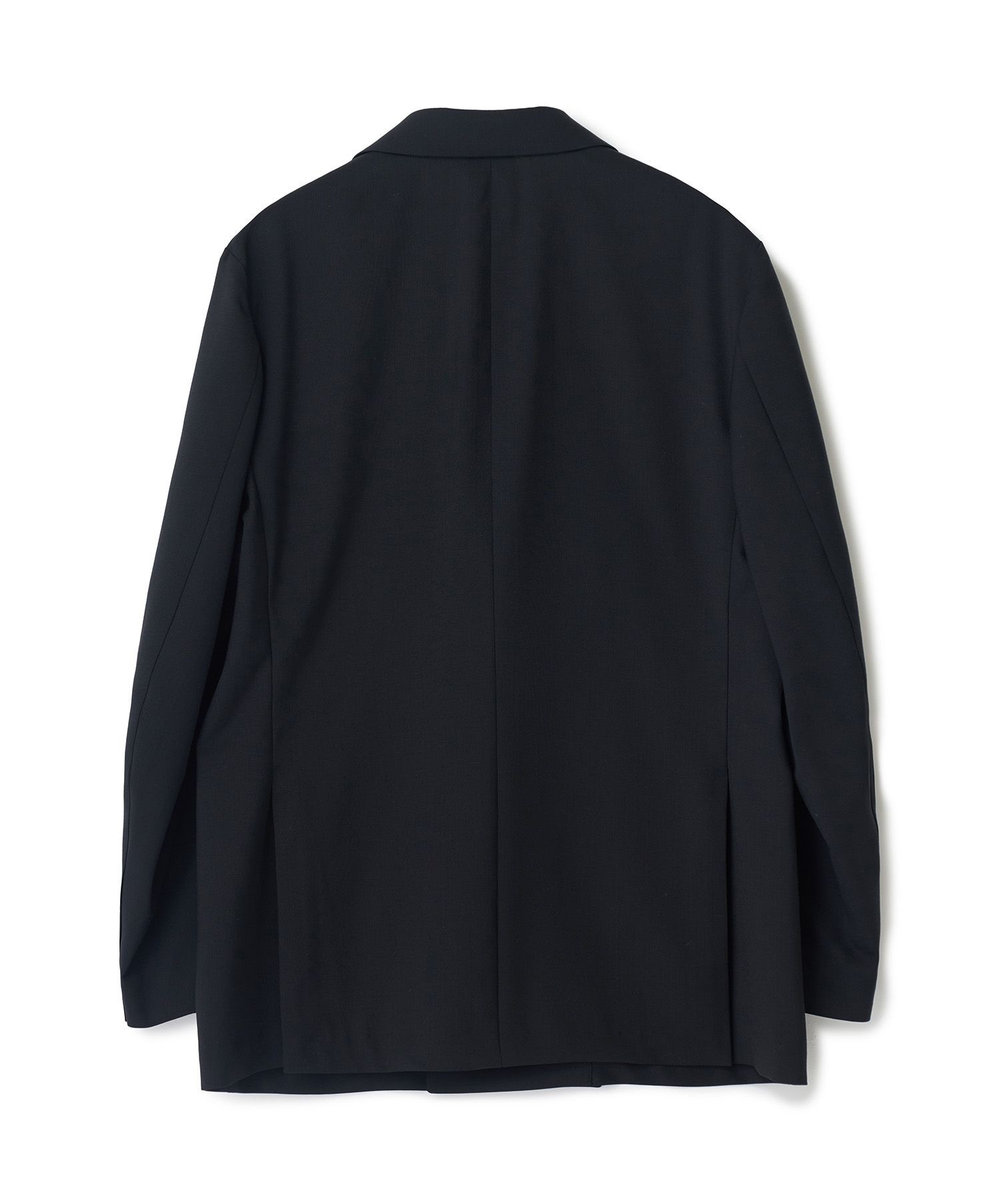 MEN'S BIGI SMART MERINOウールトロピカル/グレンチェック ダブルジャケット＜防シワ＞＜軽量＞＜ストレッチ＞ ブラック