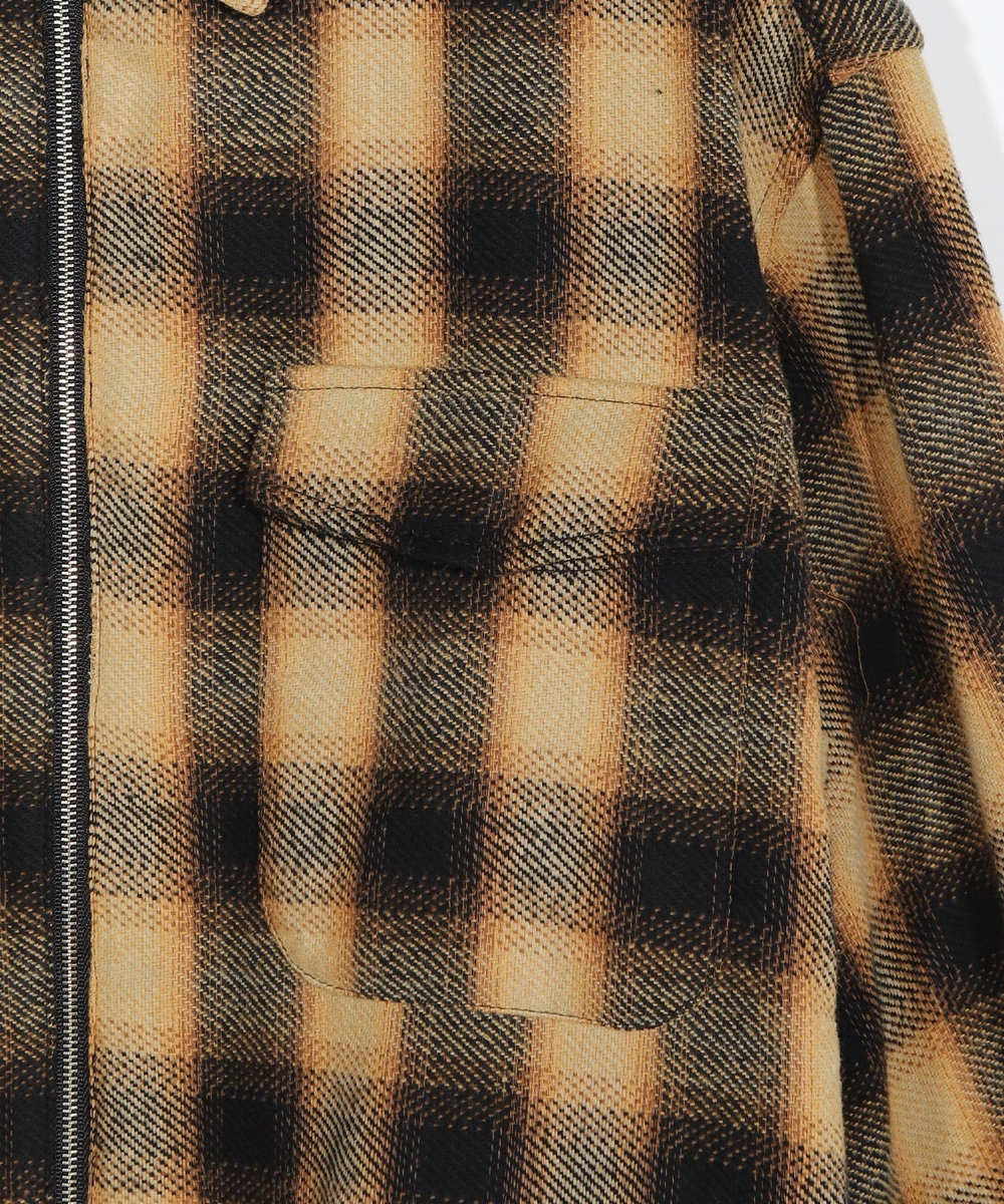MEN'S BIGI オンブレーチェックシャツブルゾン イエロー系その他