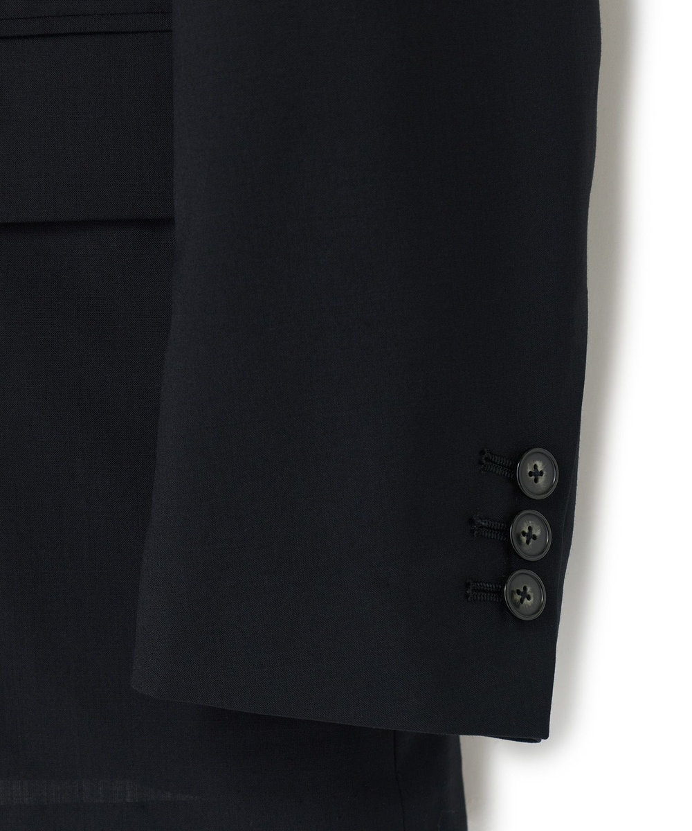 MEN'S BIGI SMART MERINOウールトロピカル/グレンチェック ダブルジャケット＜防シワ＞＜軽量＞＜ストレッチ＞ ブラック