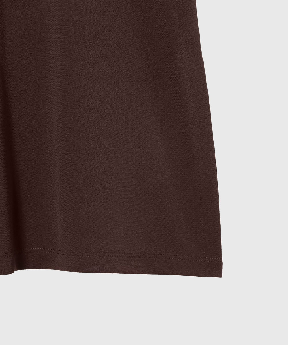 DÉPAREILLÉ TRIACETATE JERSEY RUFFLE TOPS / トリアセテートジャージーラッフルトップス ボルドー