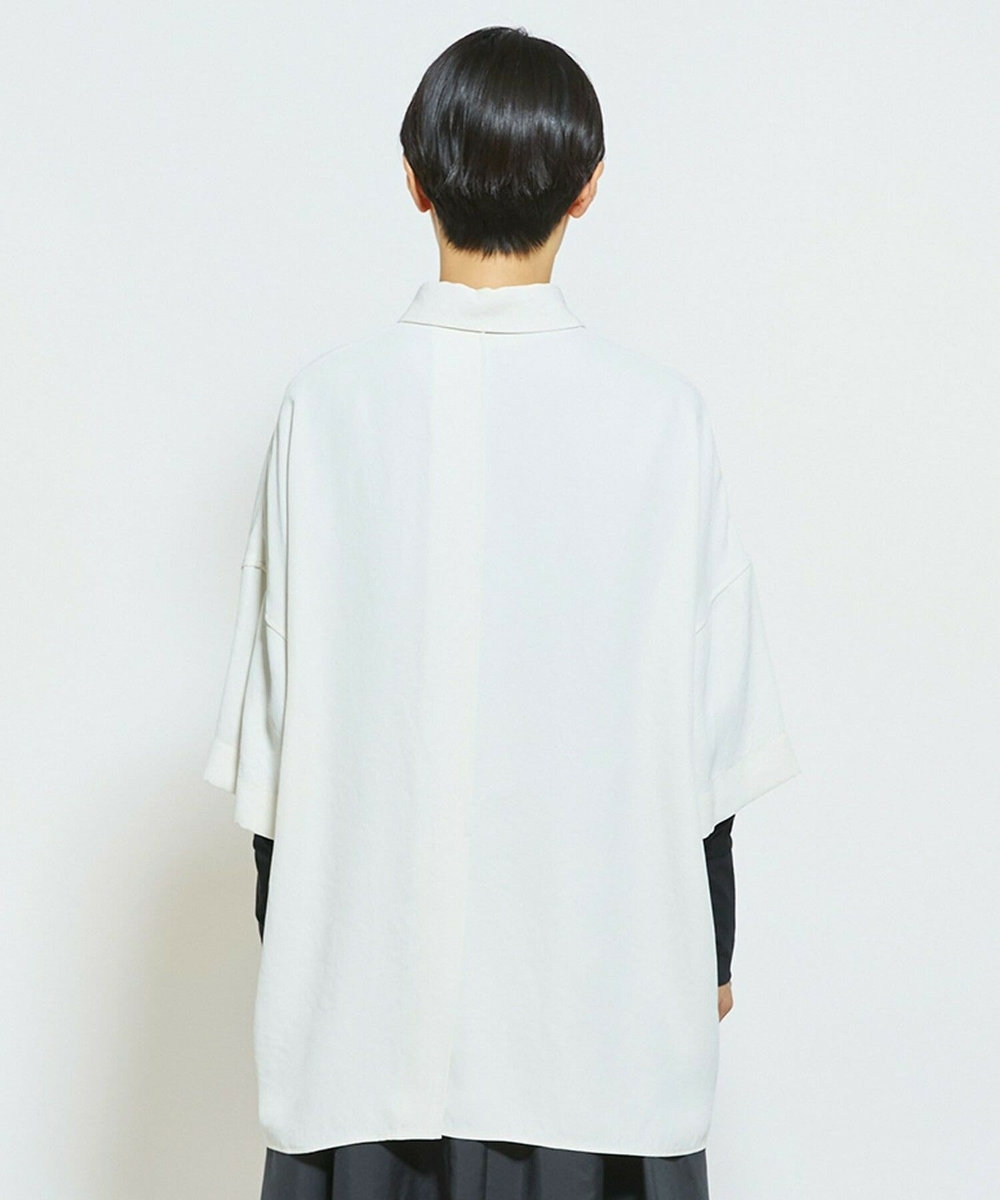 MOGA Collection MOGA Collection アセテートギャバシャツブルゾン アイボリー