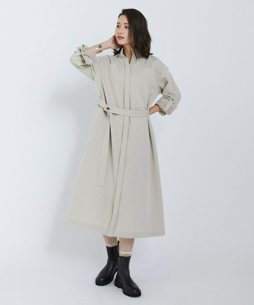 L'EQUIPE W/P MIXデニムワンピース ベージュ