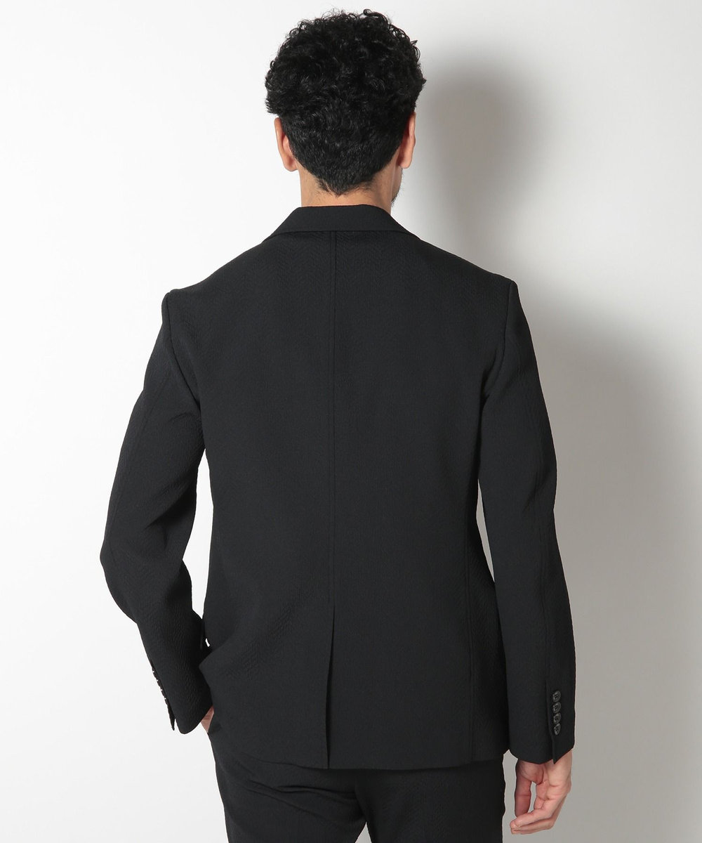 MEN'S BIGI ヘリンボーンストレッチジャケット ブラック