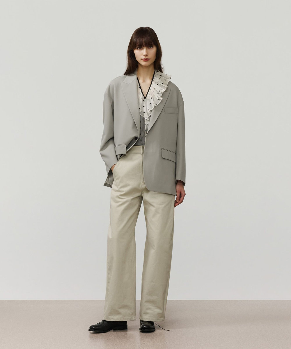 DÉPAREILLÉ DOT ORGANDY SLEEVELESS BLOUSE / ドットオーガンジースリーブレスブラウス オフホワイト