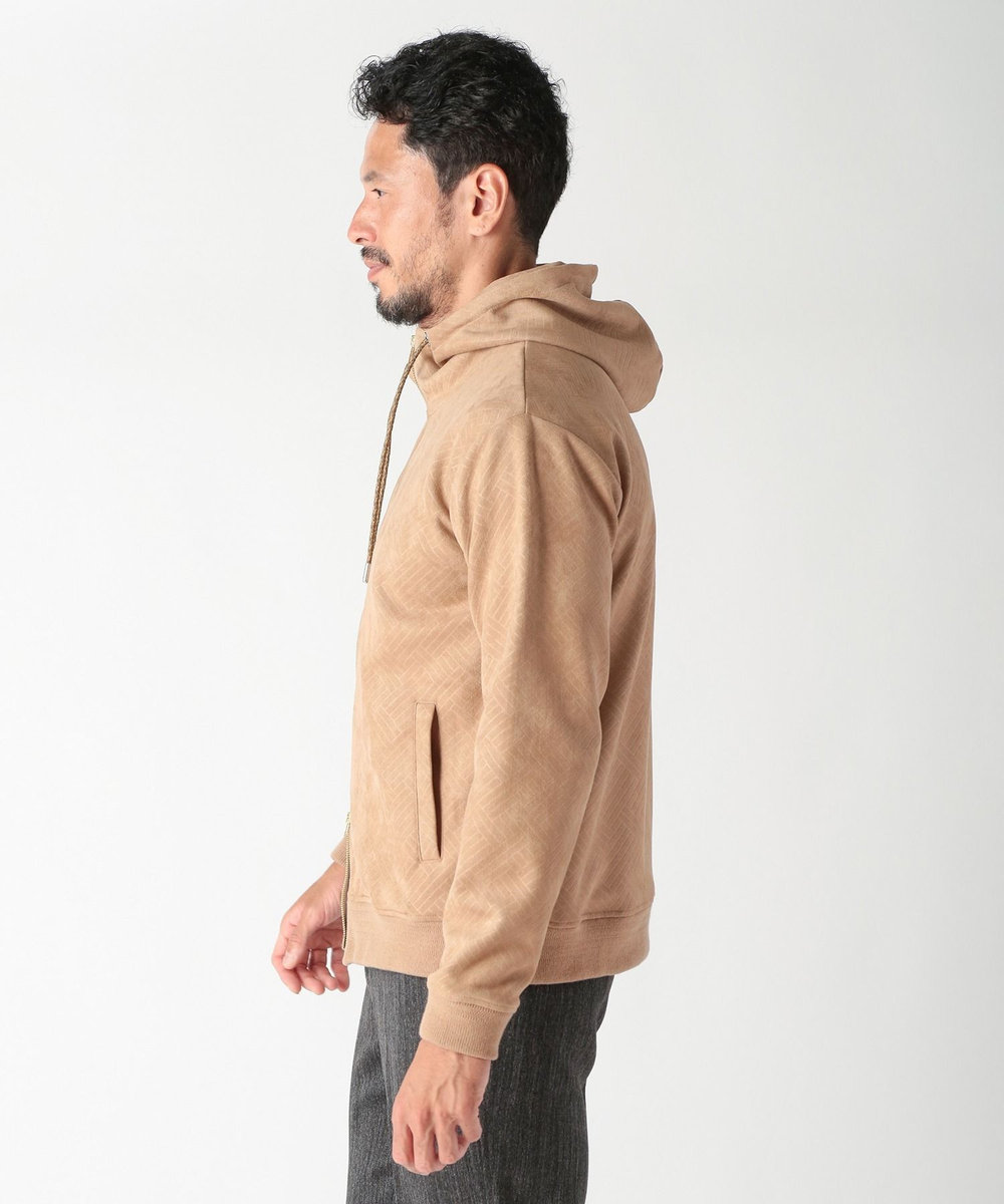 MEN'S BIGI テックスエードエンボスパーカー ベージュ