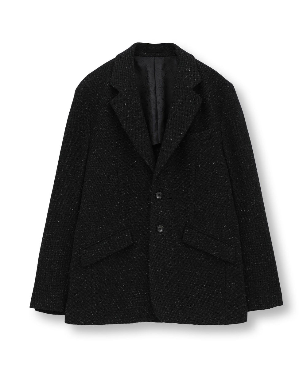 MEN'S BIGI シルクネップウール絡みジャケット ブラック