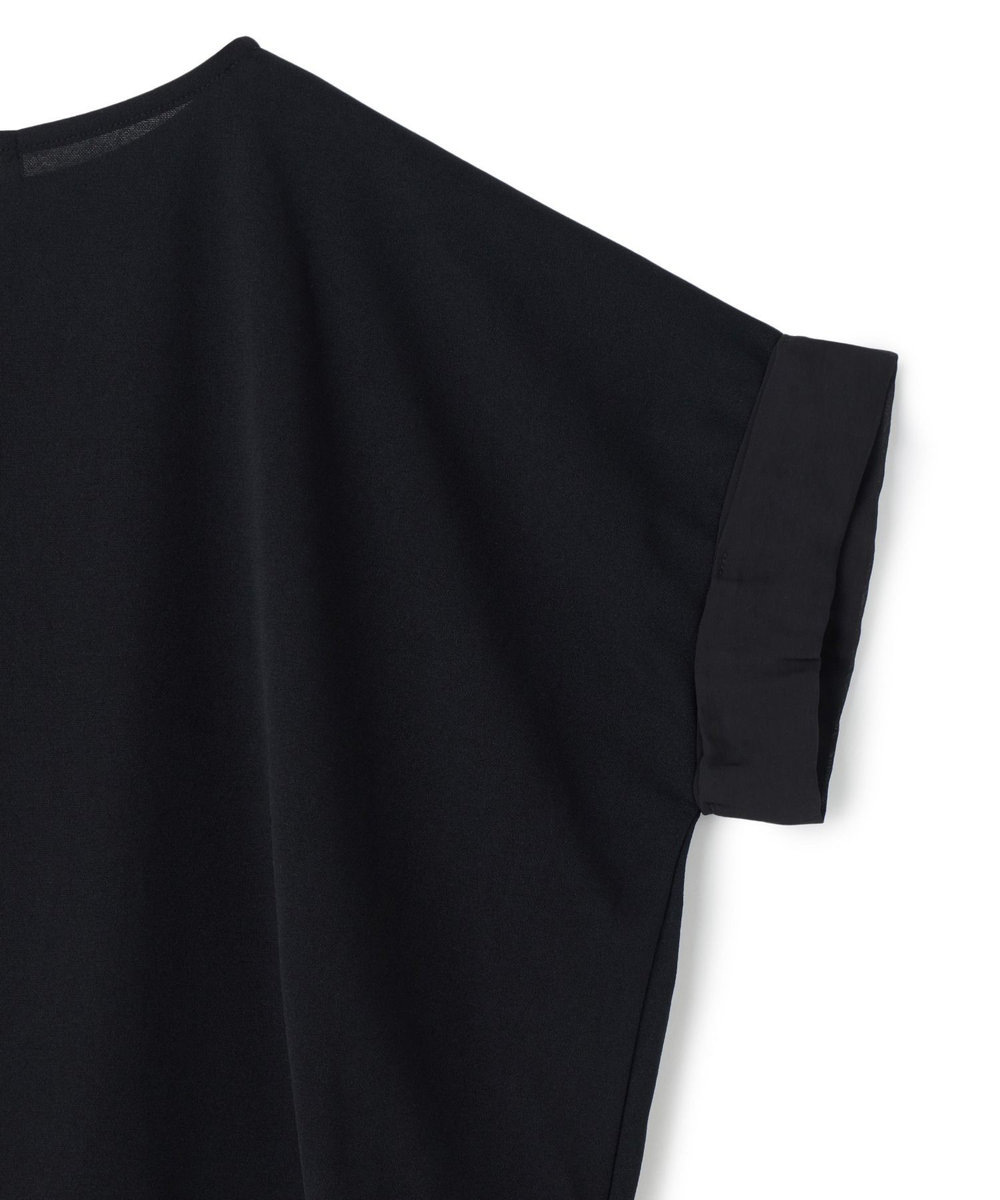 NOWADAYS ジョーゼットポンチTシャツ ブラック