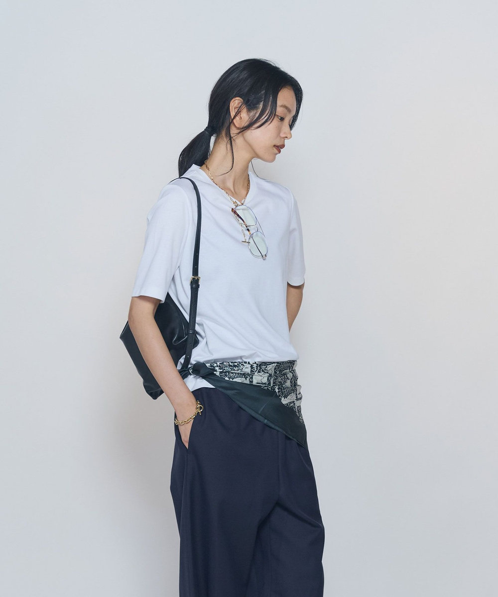1er Arrondissement スーピマポンチコンパクトＴシャツ オフホワイト