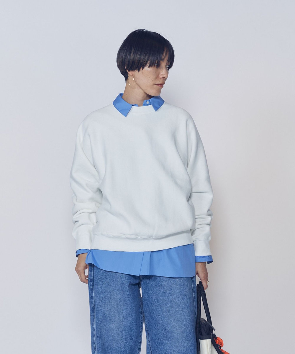 1er Arrondissement 【WEB限定】＜REMI RELIEF(レミ レリーフ)＞裏起毛スウェット オフホワイト