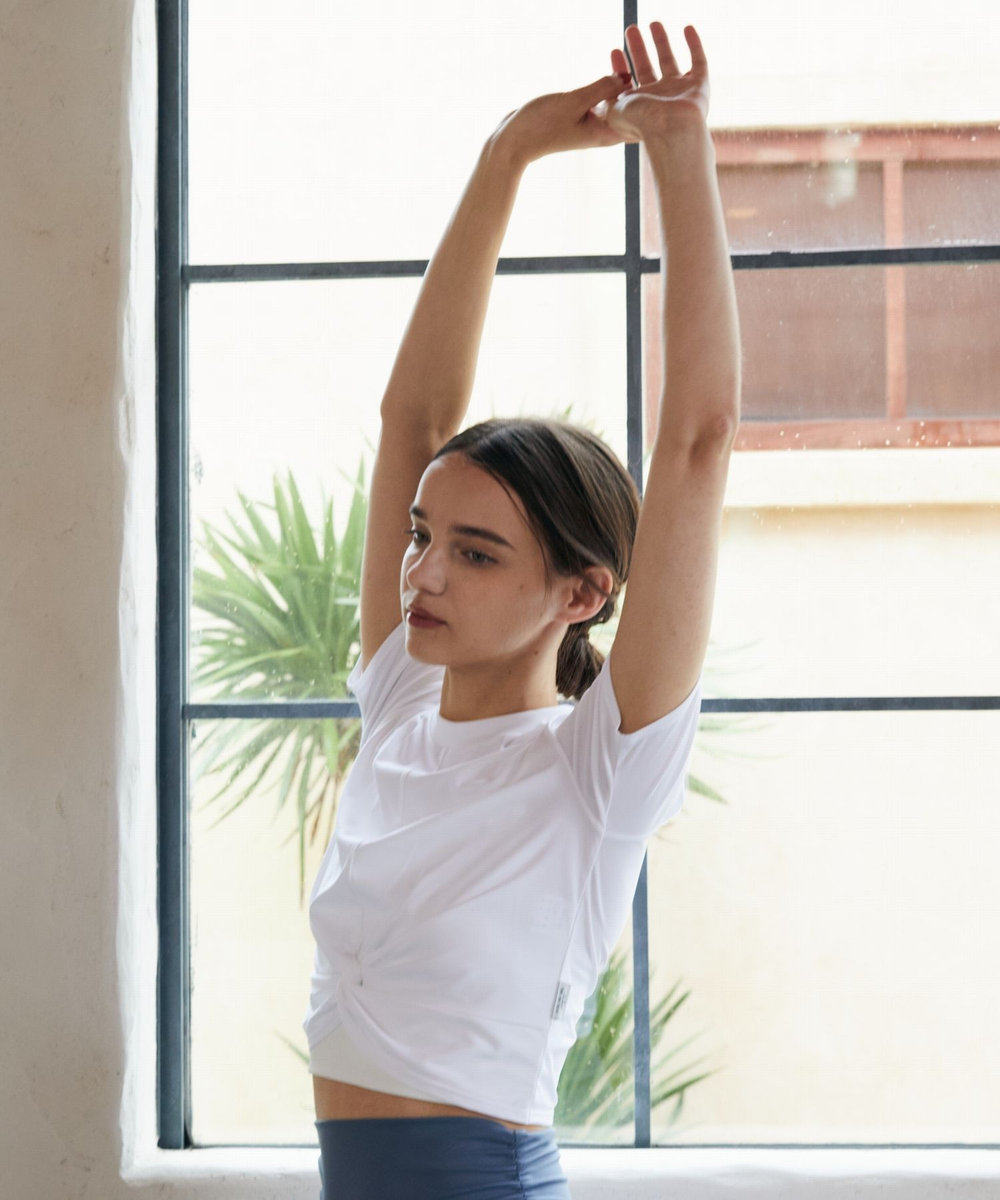 Julier アクティブフローコンパクトTシャツ/UVカット・吸汗速乾・ハイストレッチ ホワイト