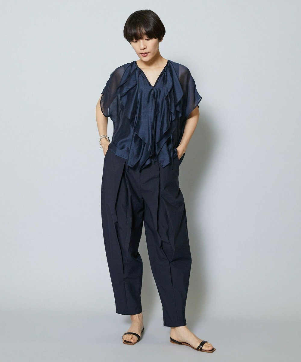 MOGA C/Nワッシャーボックスタックパンツ ネイビー