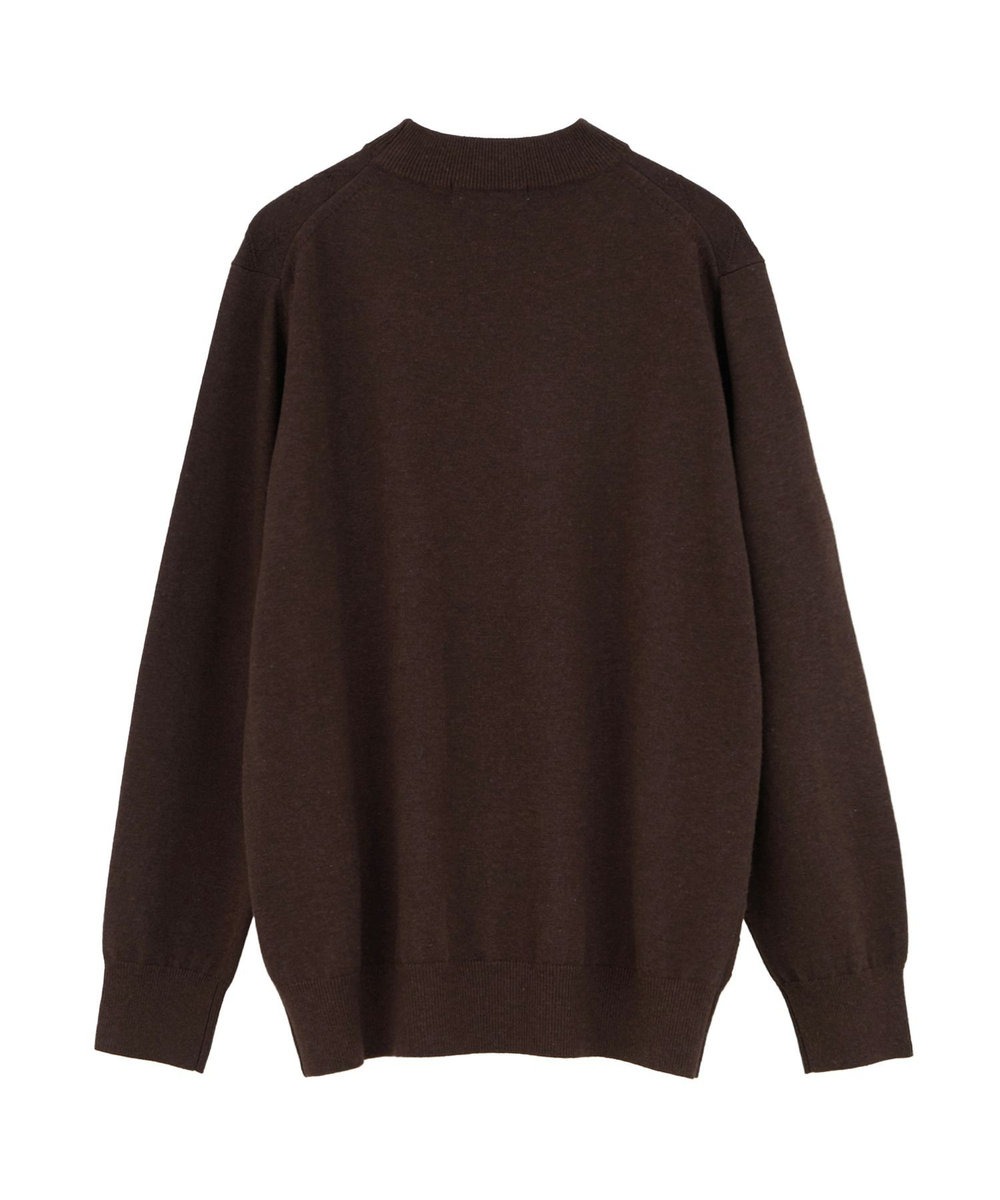 MEN'S BIGI 【ACTIVE TAILOR/アクティブテイラー】12Gジャカードモックネックニット ブラウン