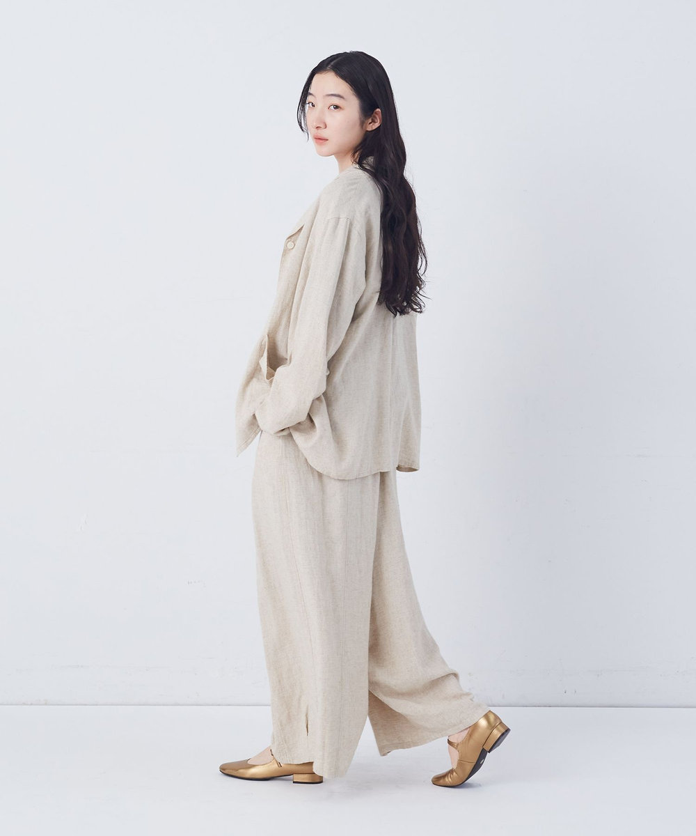 congés payés ADIEU TRISTESSE 【FAVE】シャーリングシャツジャケット ストライプ