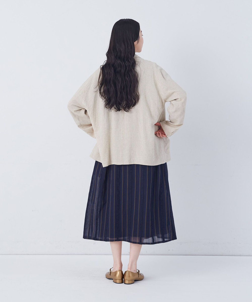 congés payés ADIEU TRISTESSE 【FAVE】シャーリングシャツジャケット ストライプ
