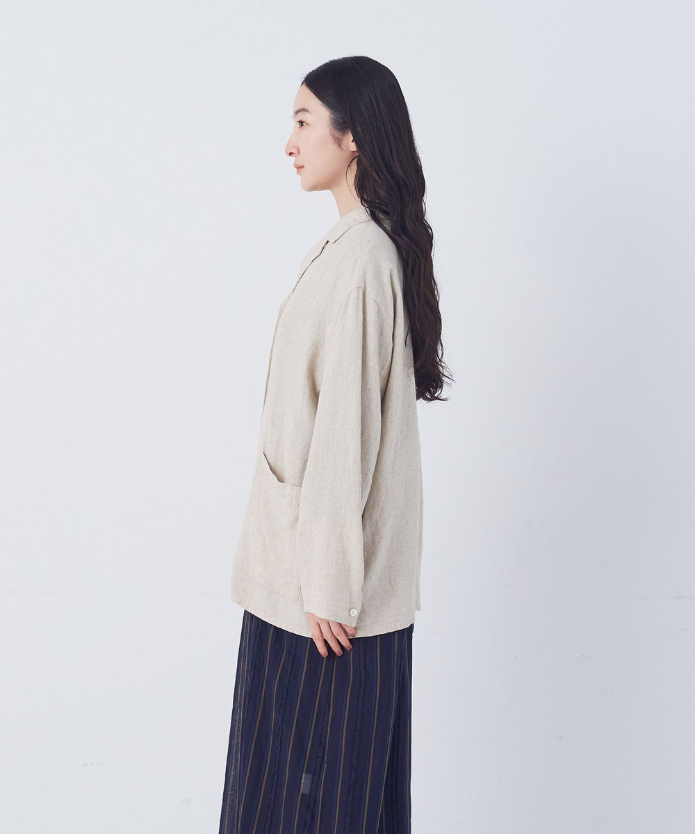 congés payés ADIEU TRISTESSE 【FAVE】シャーリングシャツジャケット ストライプ