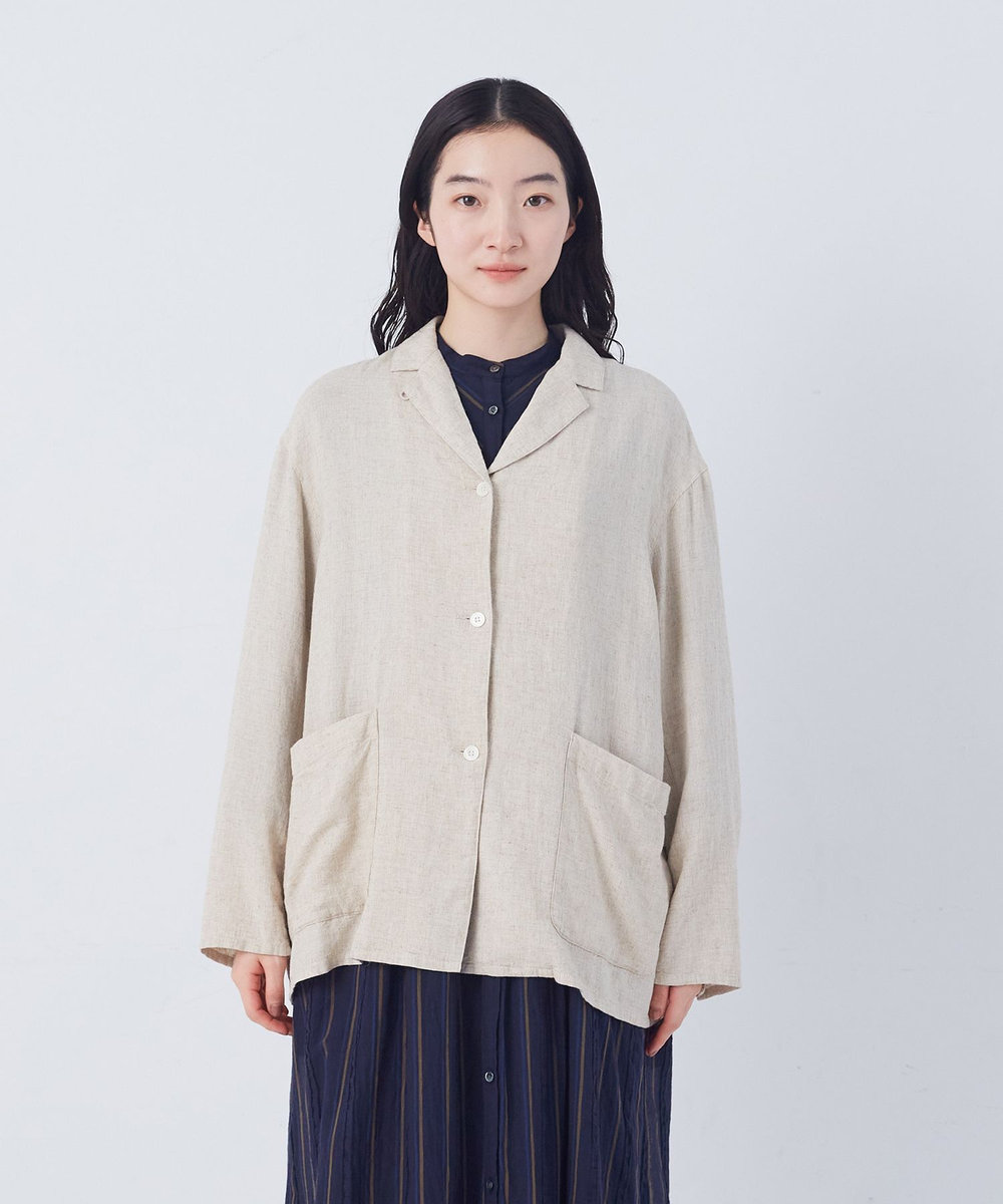 congés payés ADIEU TRISTESSE 【FAVE】シャーリングシャツジャケット ストライプ