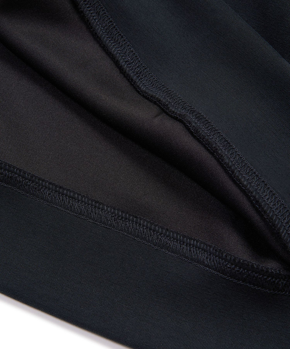 MEN'S BIGI スエードタッチ ダンボールモックネックトップス ブラック
