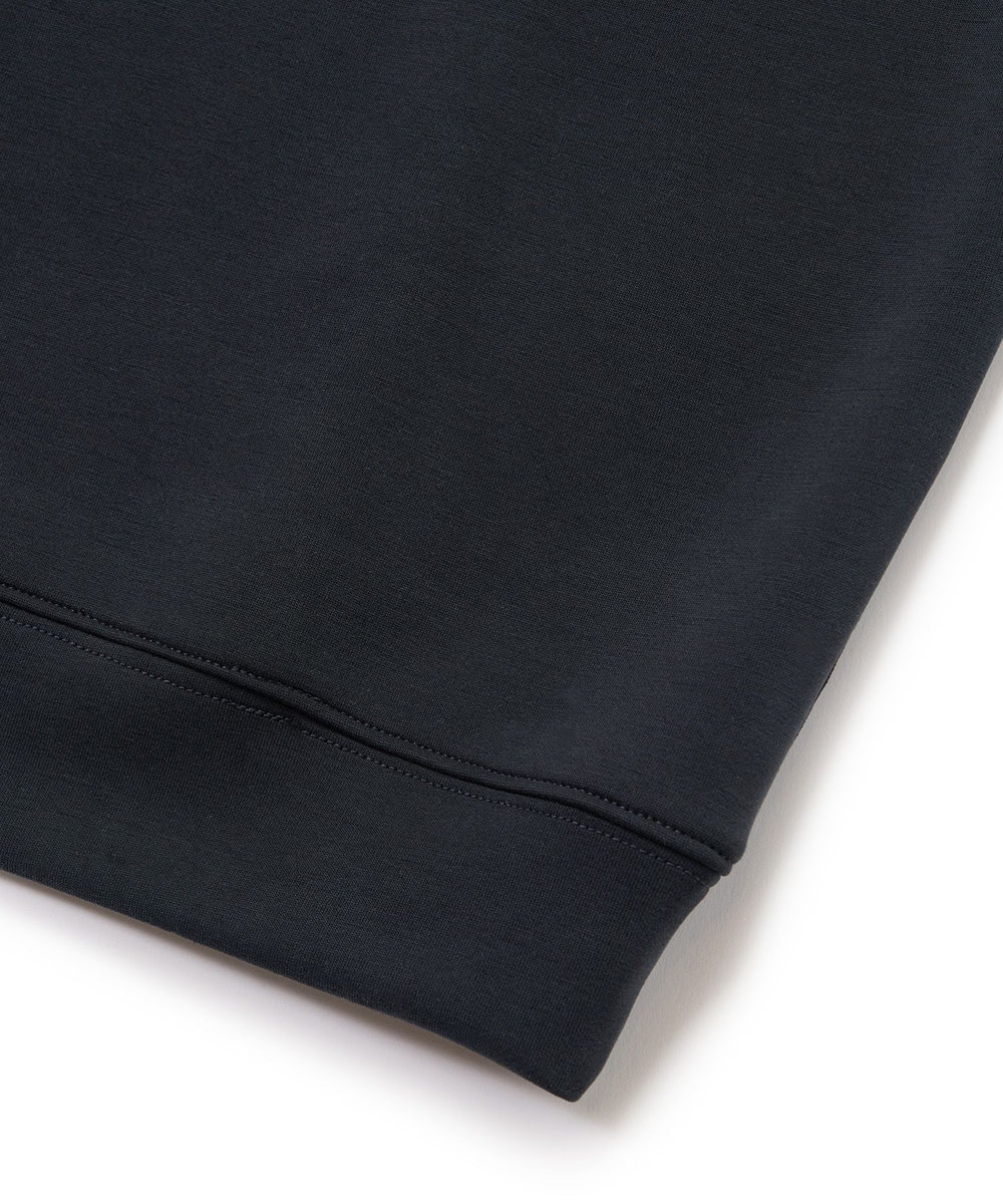 MEN'S BIGI スエードタッチ ダンボールモックネックトップス ブラック
