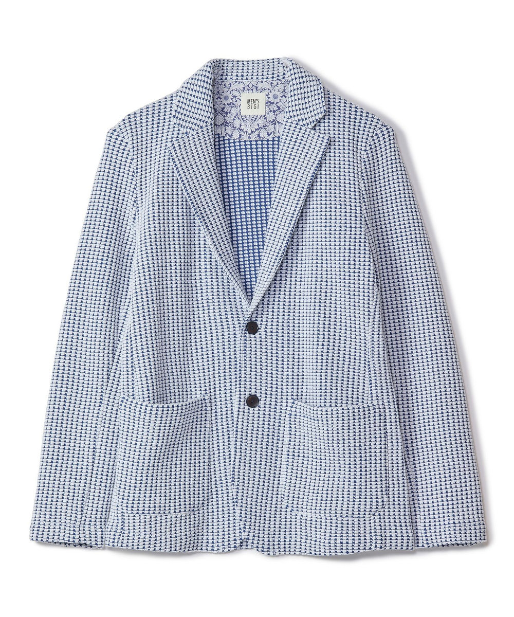 MEN'S BIGI オニワッフル 2Bライトジャケット ブルー