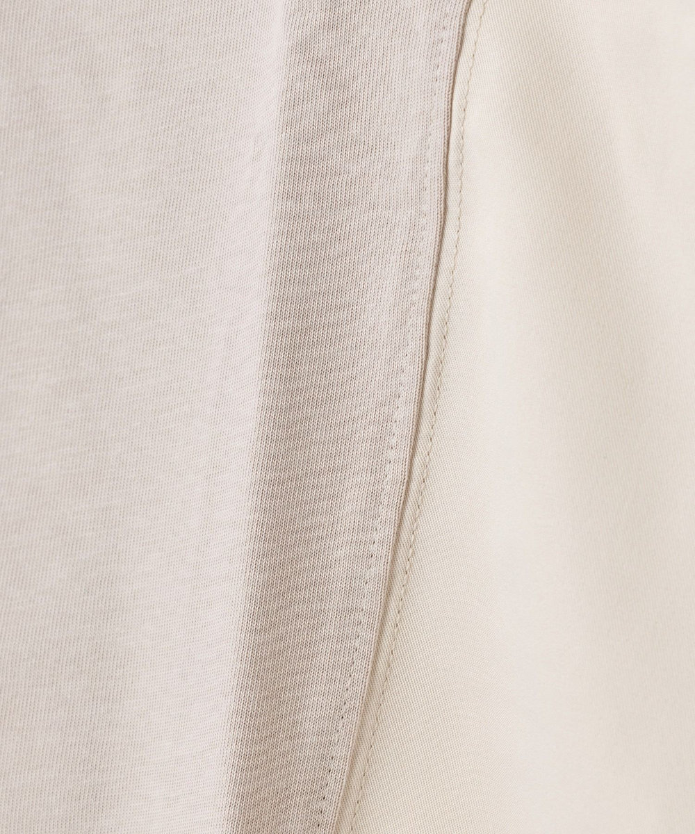 NOWADAYS 布帛ドッキングドルマンTシャツ ベージュ