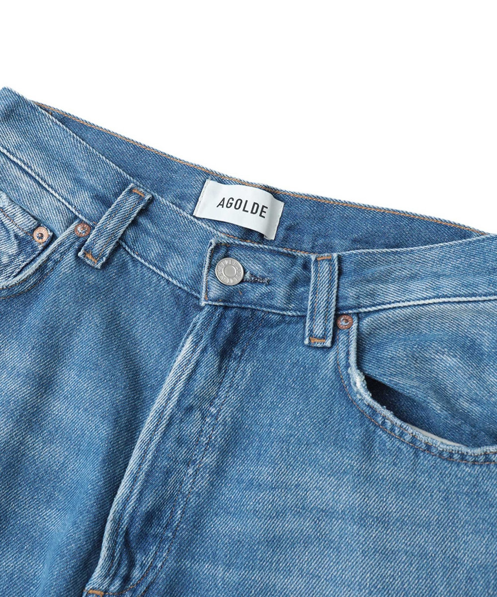 1er Arrondissement ＜AGOLDE （エーゴールドイー）＞"ROUNDED BAGGY"デニムパンツ ブルー