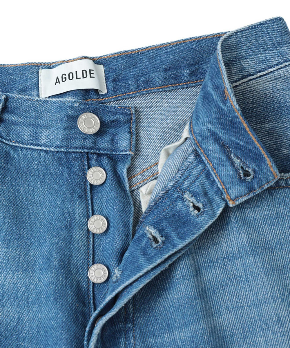 1er Arrondissement ＜AGOLDE （エーゴールドイー）＞"ROUNDED BAGGY"デニムパンツ ブルー