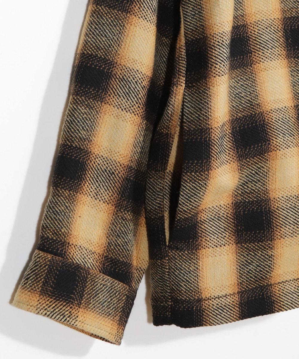 MEN'S BIGI オンブレーチェックシャツブルゾン イエロー系その他