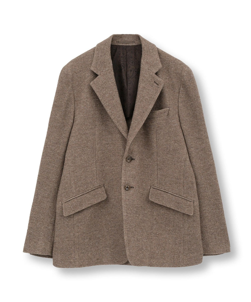 MEN'S BIGI シルクネップウール絡みジャケット ベージュ