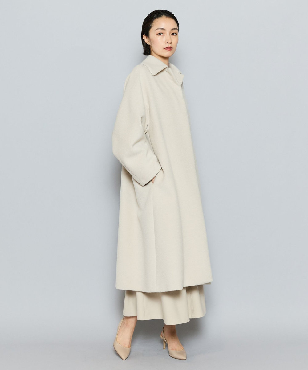 L'EQUIPE COUTURIER スーリーアルパカウールコート グレイッシュベージュ