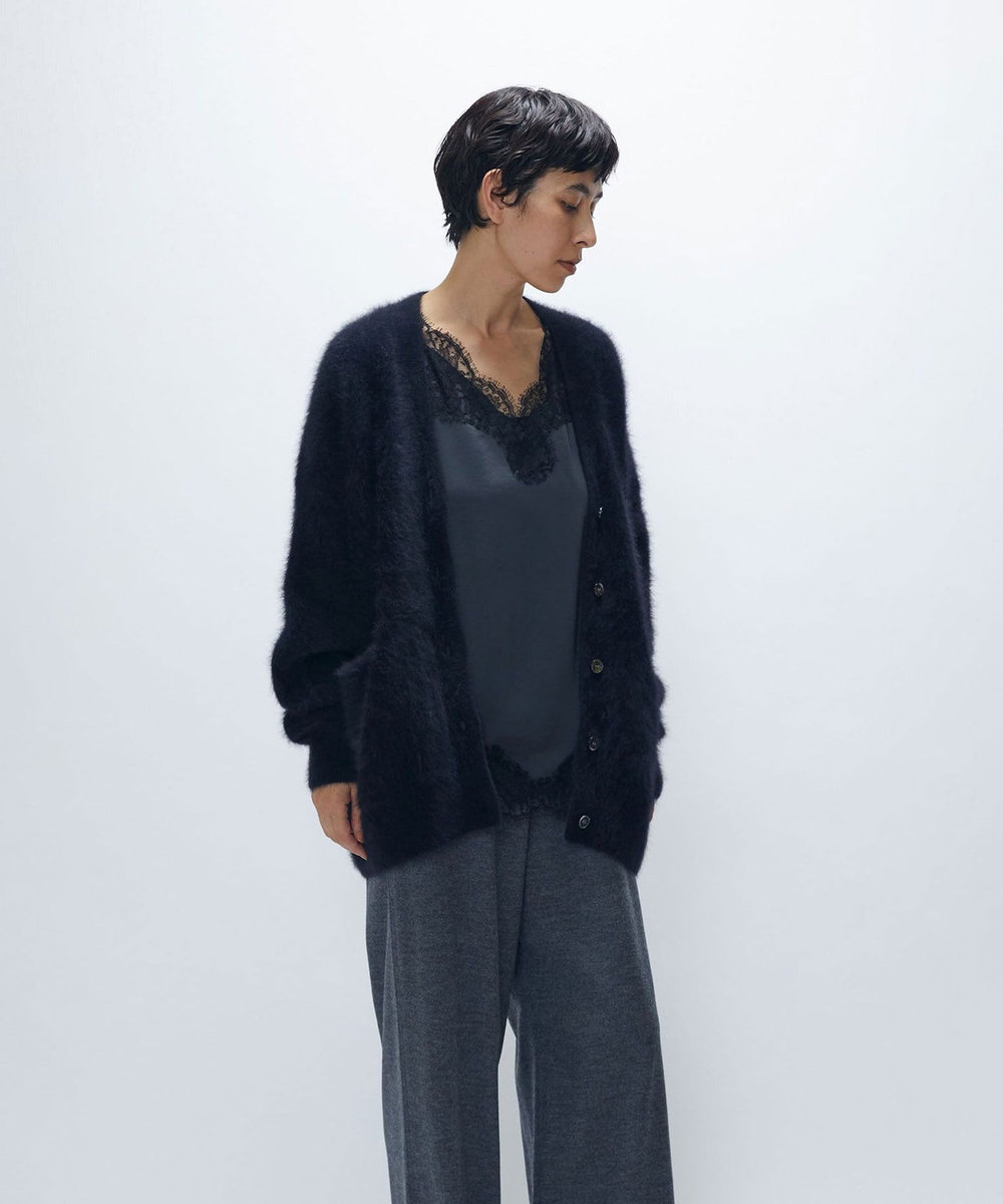1er Arrondissement 【リニューアル】FOXカシミアカーディガン ブラック