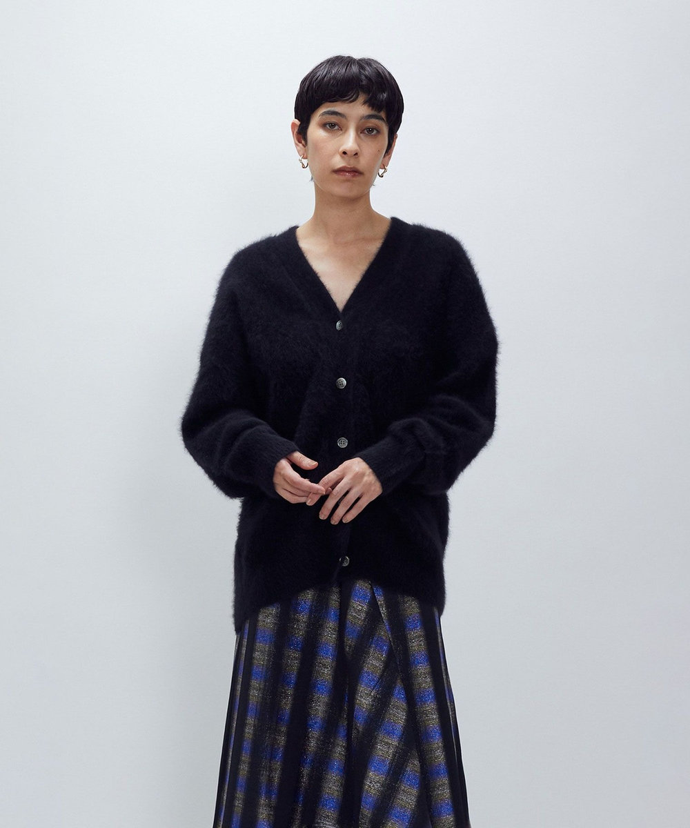 1er Arrondissement 【リニューアル】FOXカシミアカーディガン ブラック