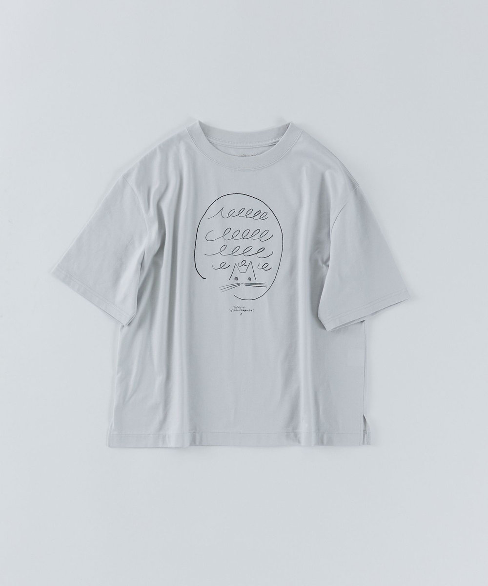 congés payés ADIEU TRISTESSE ichiro yamaguchi. 半袖Ｔシャツ ブル－グレ－