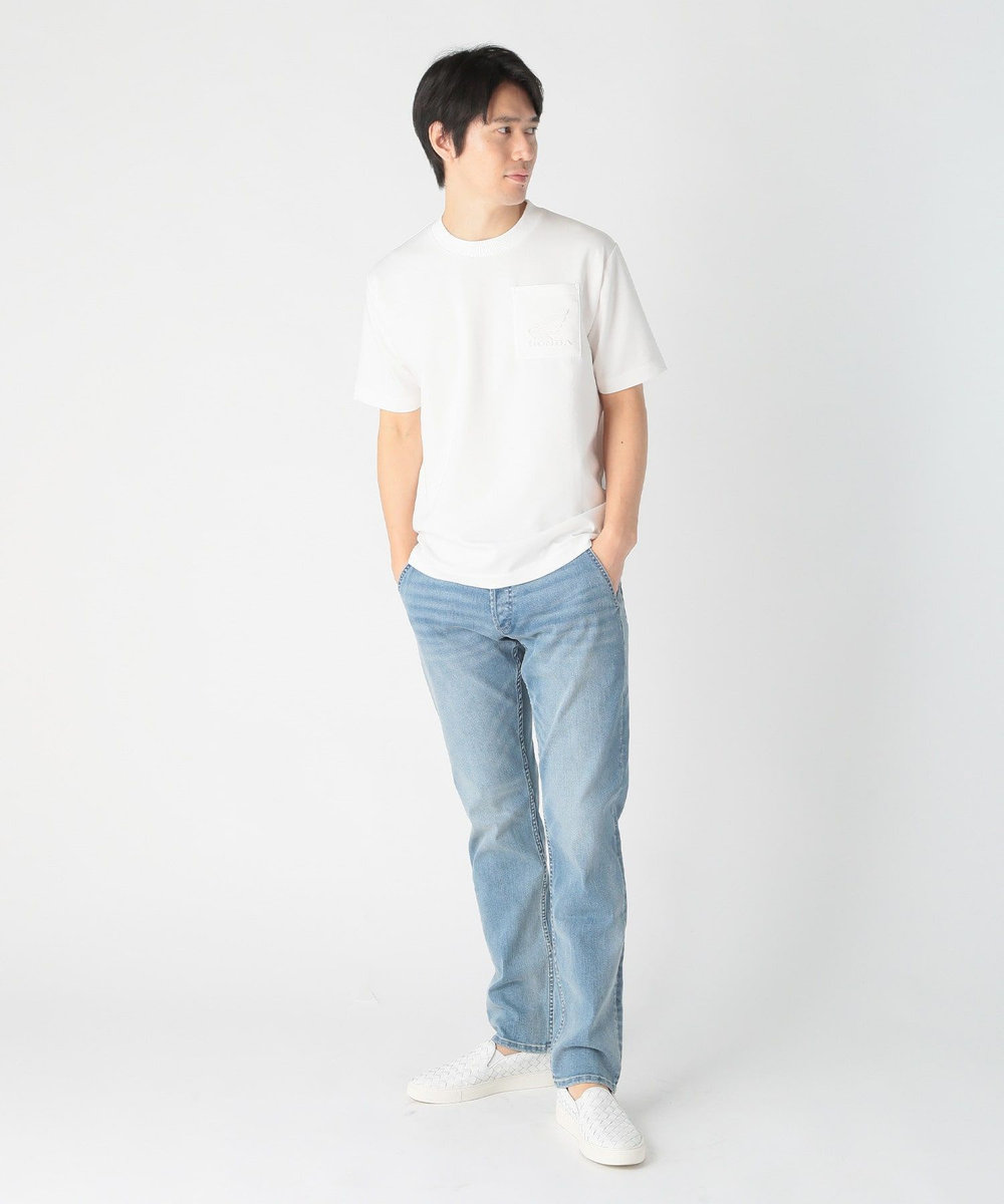 MEN'S BIGI 【HONDA / ホンダ】別注 バイクエンブレムポケットTEE ホワイト