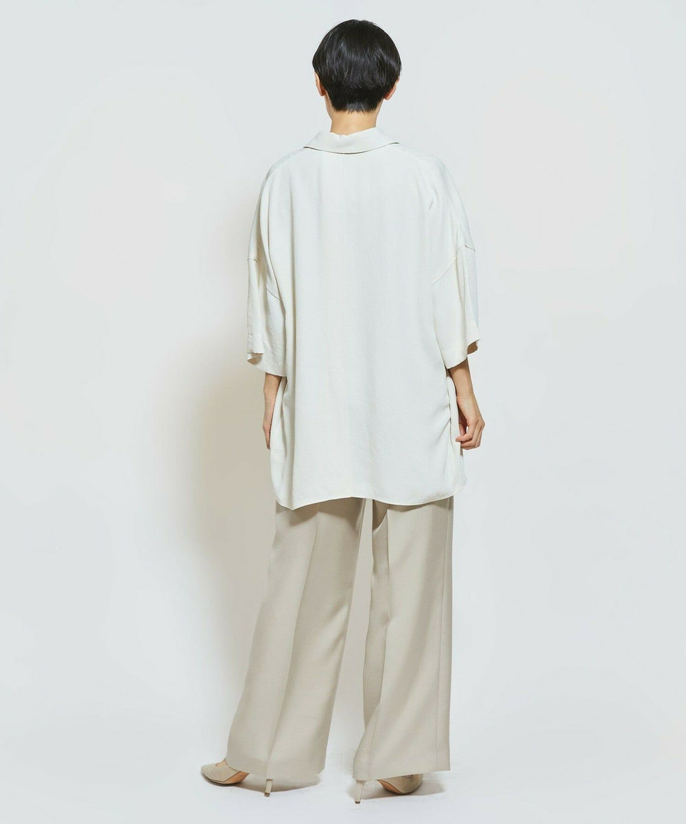 MOGA Collection MOGA Collection アセテートギャバシャツブルゾン アイボリー