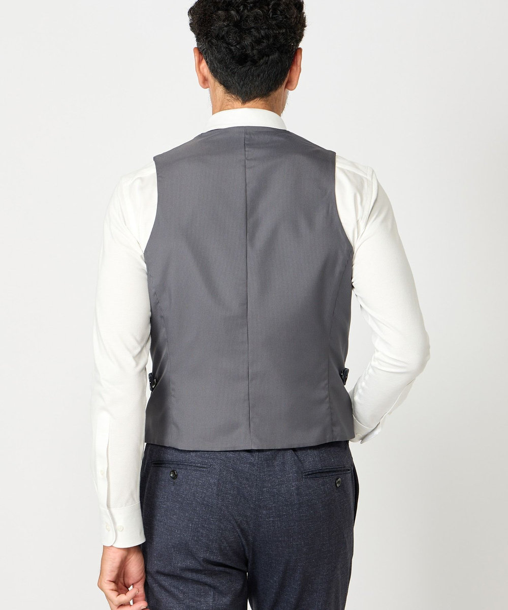 MEN'S BIGI 【ACTIVE TAILOR】エクストラTRジャージプリントベスト＜スリーピース対応＞ ネイビー