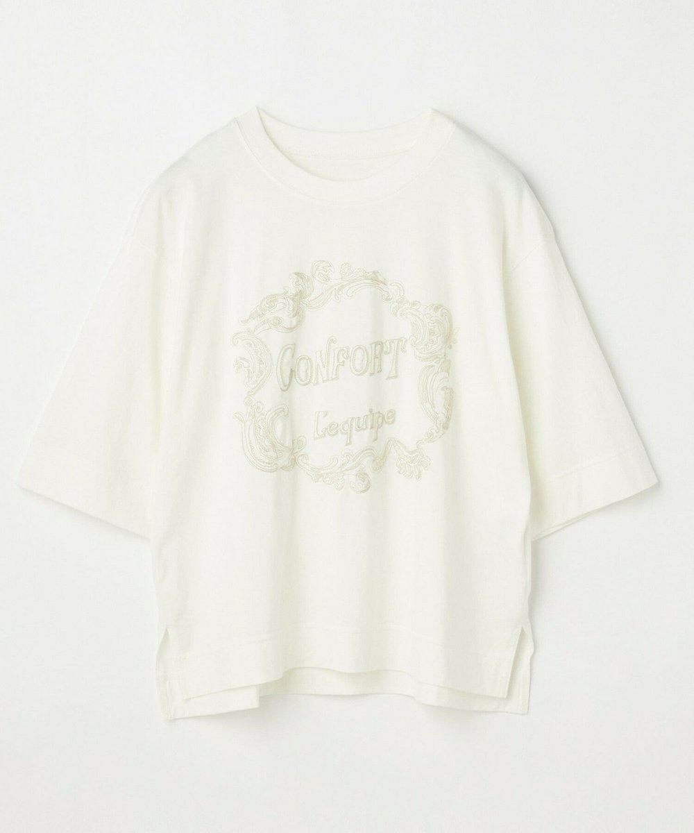 L'EQUIPE フレームロゴTシャツ ホワイト