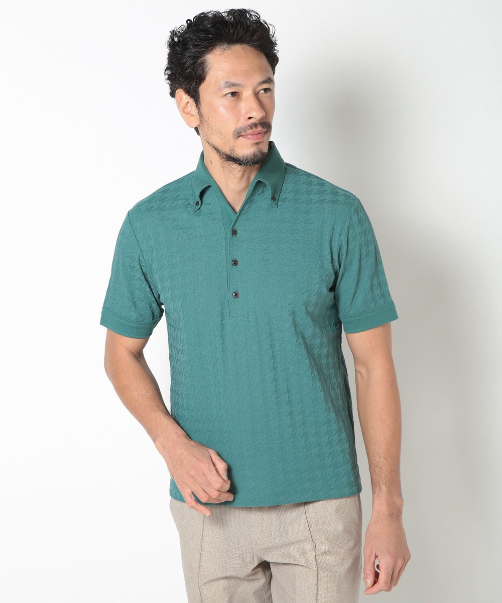 MEN'S BIGI 【ACTIVE TAILOR】リンクスジャカードポロシャツ グリーン