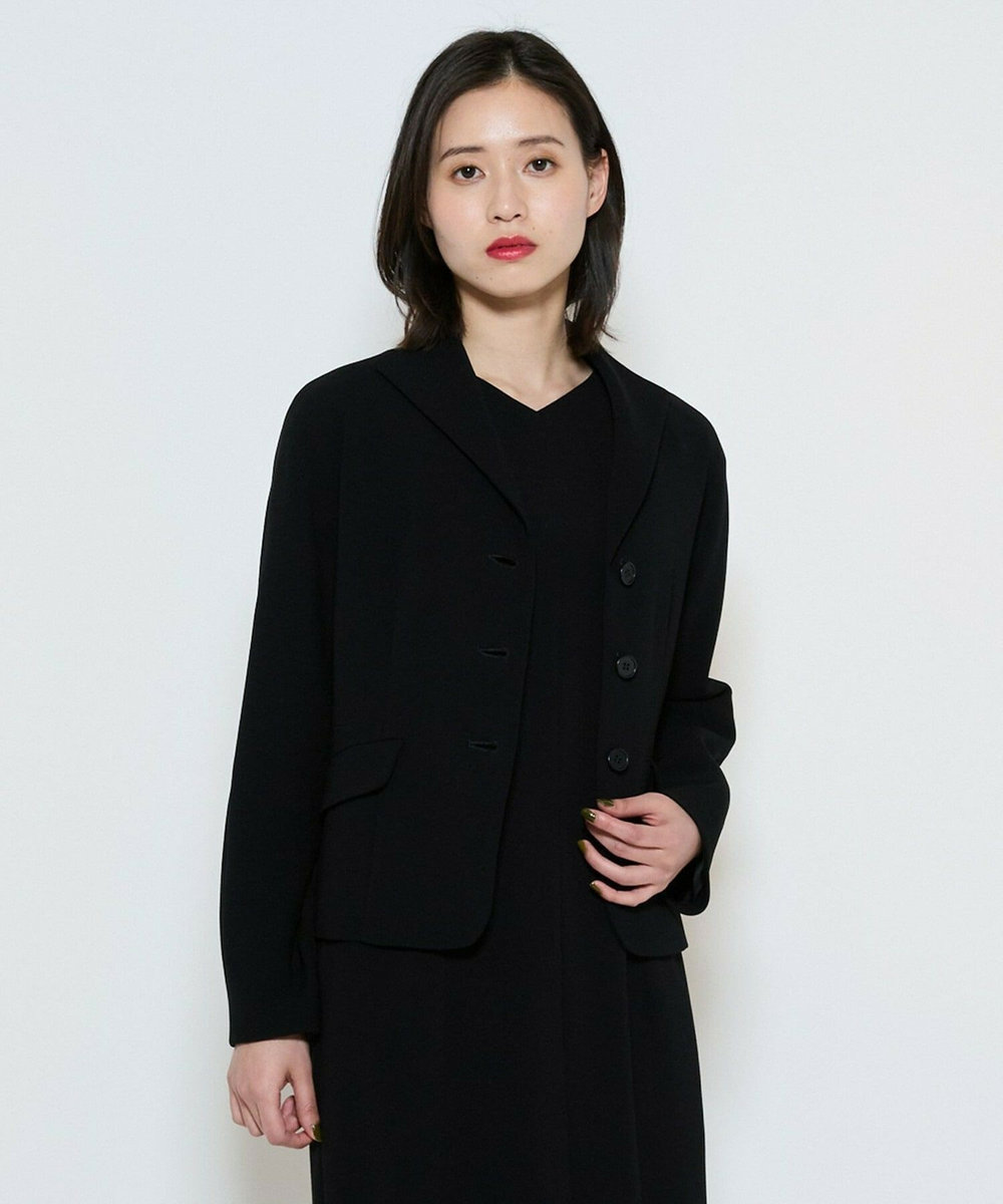 L'EQUIPE バックサテンドルマンスリーブジャケット＜現行素材＞ ブラック