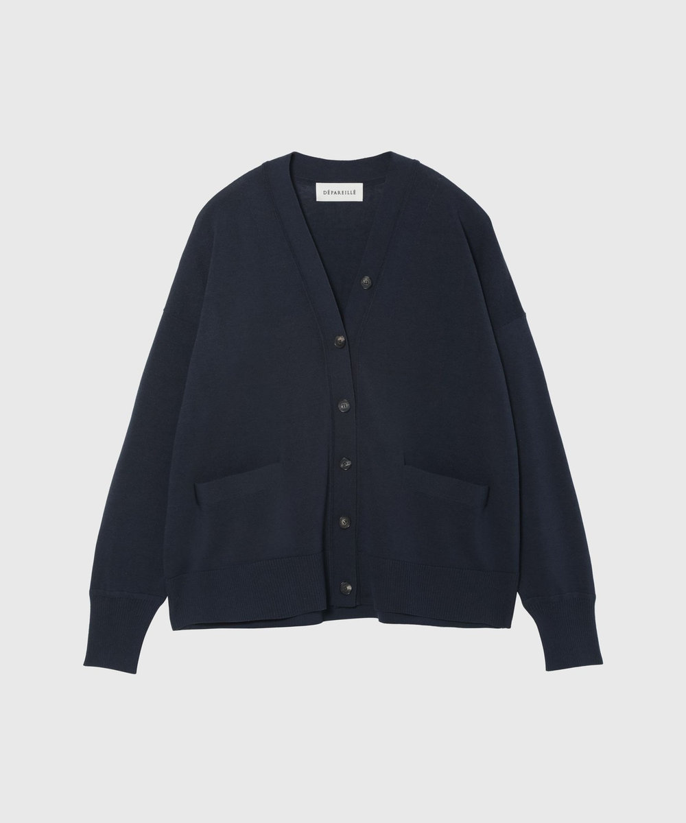 DÉPAREILLÉ COTTON SILK CARDIGAN / コットンシルクカーディガン ネイビー