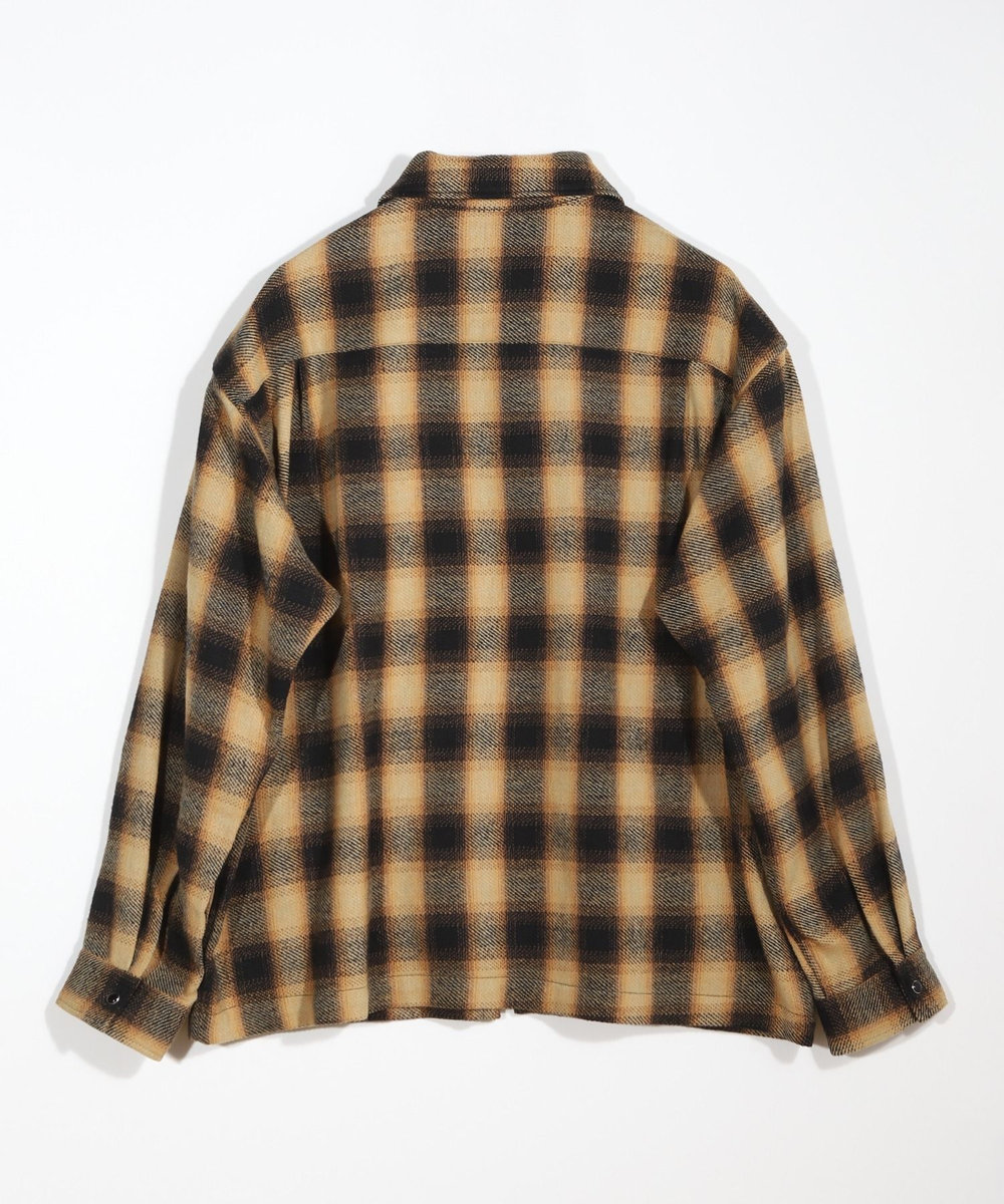 MEN'S BIGI オンブレーチェックシャツブルゾン イエロー系その他