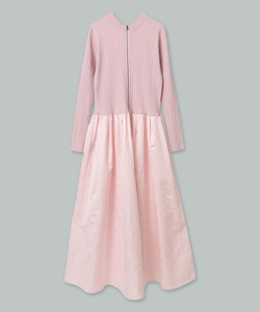 endalence ジャカード×ニット2WAYドレス ピンク