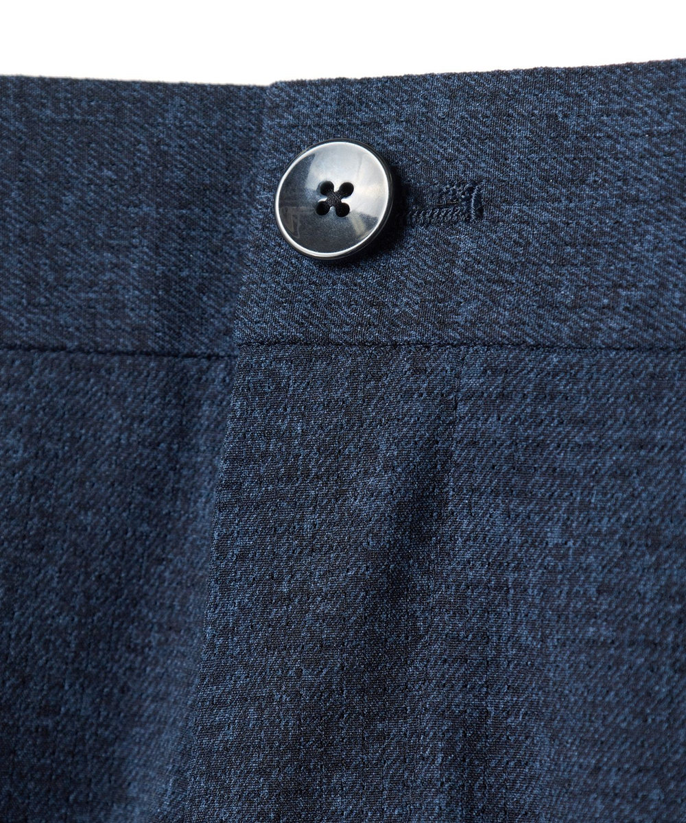 MEN'S BIGI 【ACTIVE TAILOR】Dot Air ヘリンボーン×千鳥格子/デニム柄 セットアップパンツ＜通気性/吸水速乾/ストレッチ＞ ネイビー