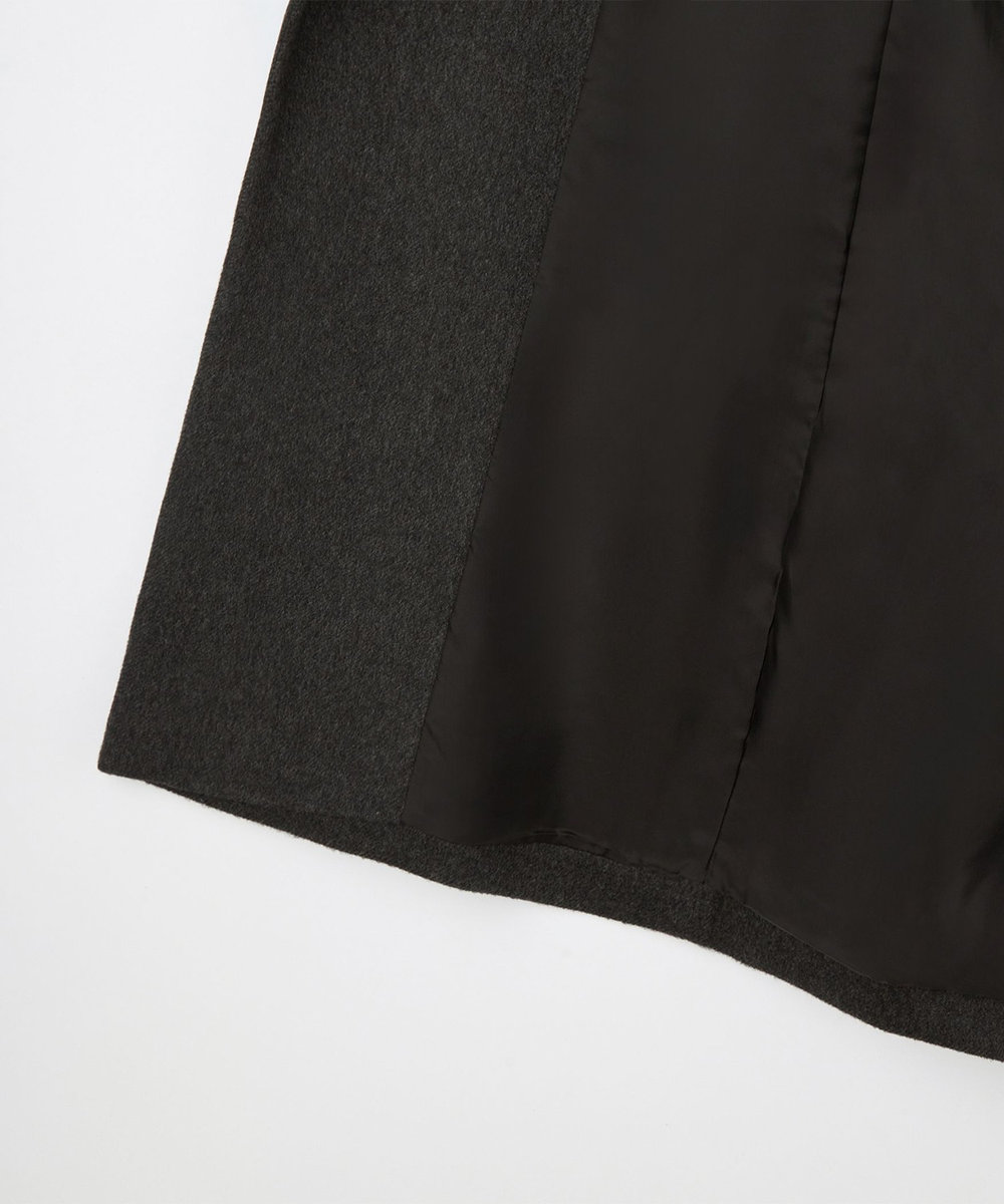 L'EQUIPE COUTURIER ピュアカシミヤコート チャコールグレー