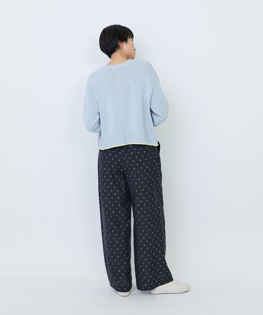 LOISIR 【2WAY】エステル和紙撚り杢天竺カーディガン ブルー系その他