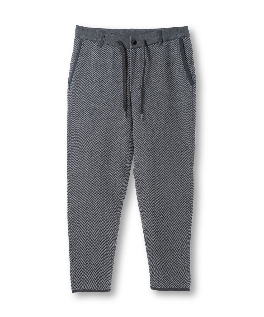 MEN'S BIGI 【ACTIVE TAILOR】ヘリンボーンニットパンツ グレー