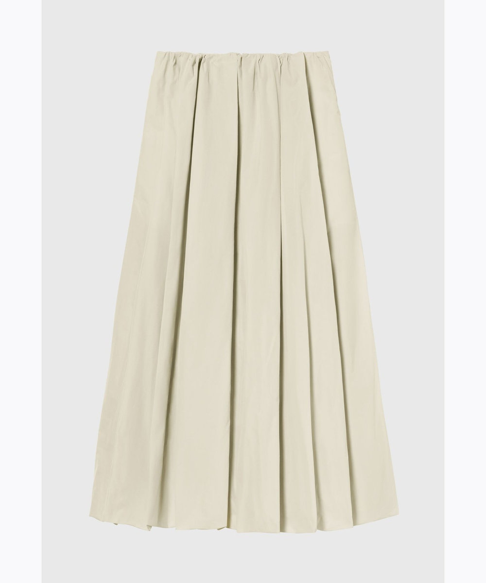 DÉPAREILLÉ POLYESTER TAFFETA TUCK SKIRT / ポリエステルタフタタックスカート ベージュ
