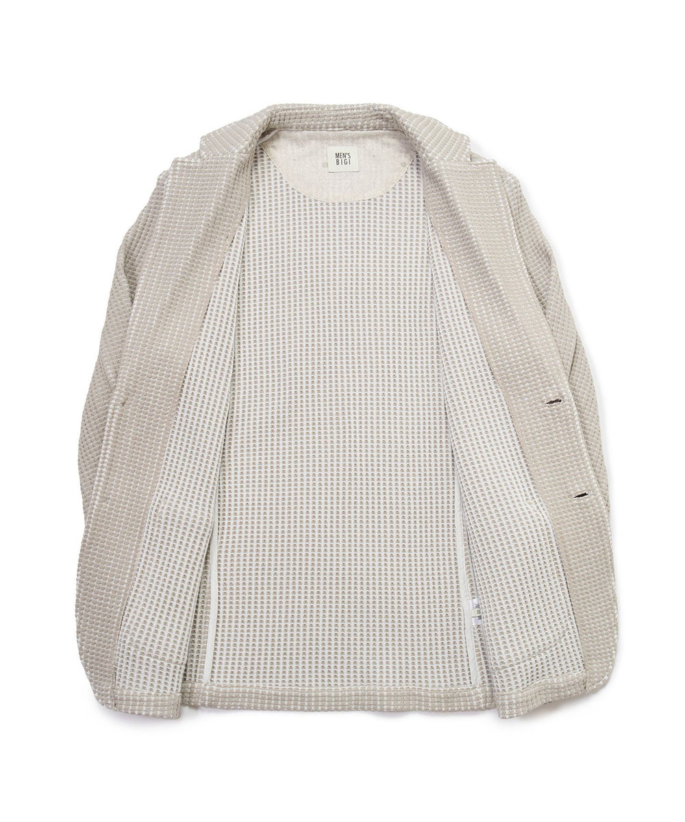 MEN'S BIGI オニワッフル 2Bライトジャケット ベージュ