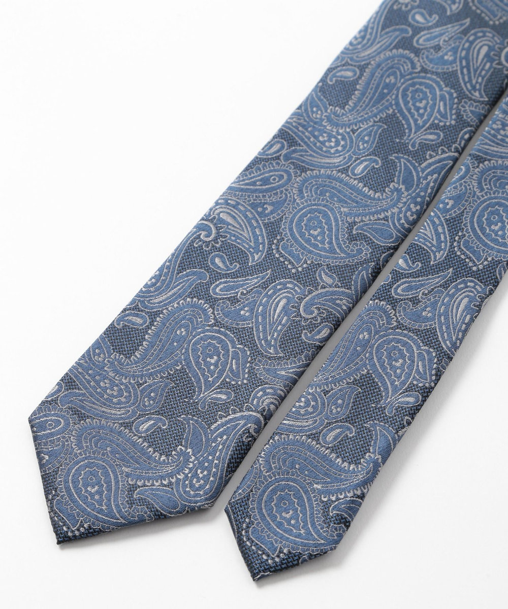 MEN'S BIGI 【TIE YOUR TIE(タイユアタイ)】ヴィンテージペイズリー柄ネクタイ ネイビー