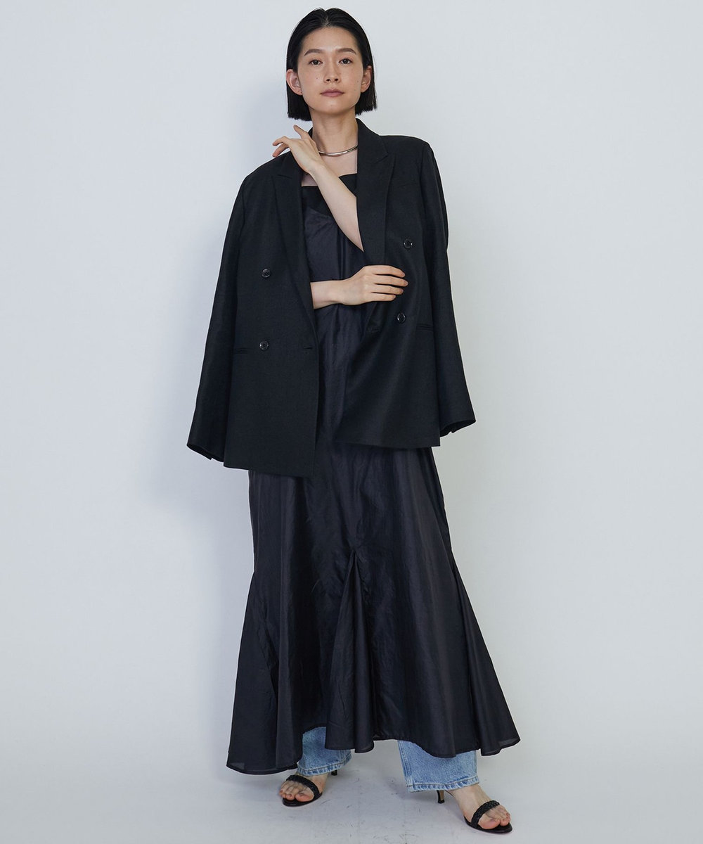 1er Arrondissement ＜COUTURE D'ADAM（クチュール ド アダム）＞シルクキャミドレス ブラック