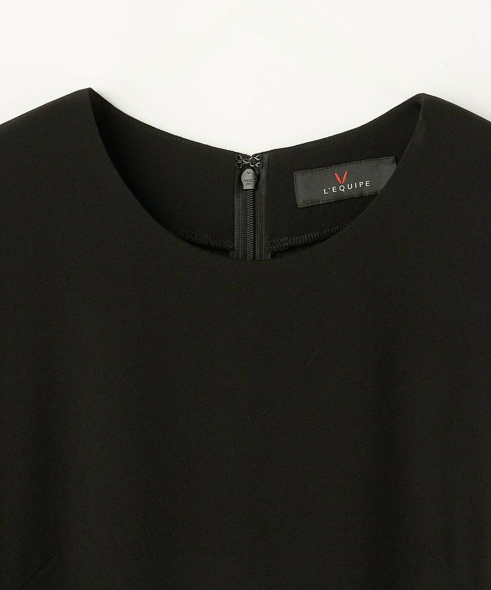 L'EQUIPE Lサイズ（大きいサイズ） 【大きいサイズ】バックサテンAラインワンピース＜現行素材＞ ブラック